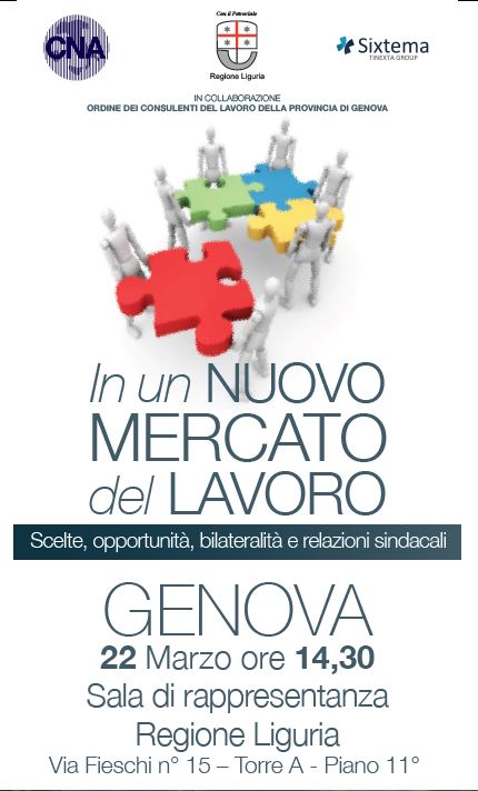 CNA 22 marzo 2019 Regione Liguria Lavoro convegno